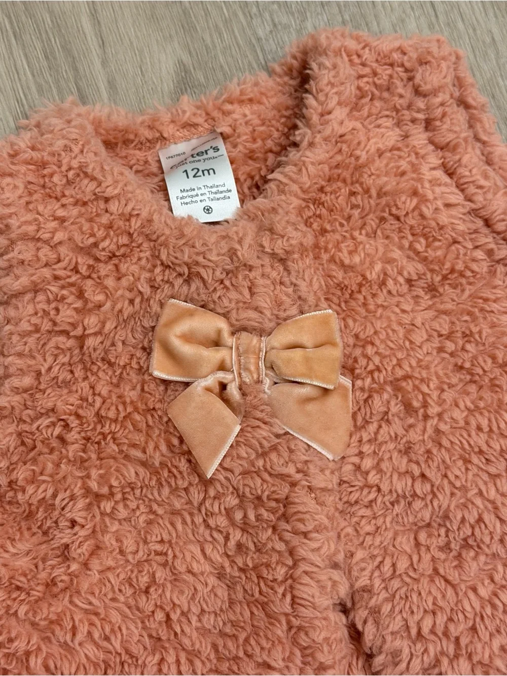 Carter’s Sherpa Pink Vest | 12 M
